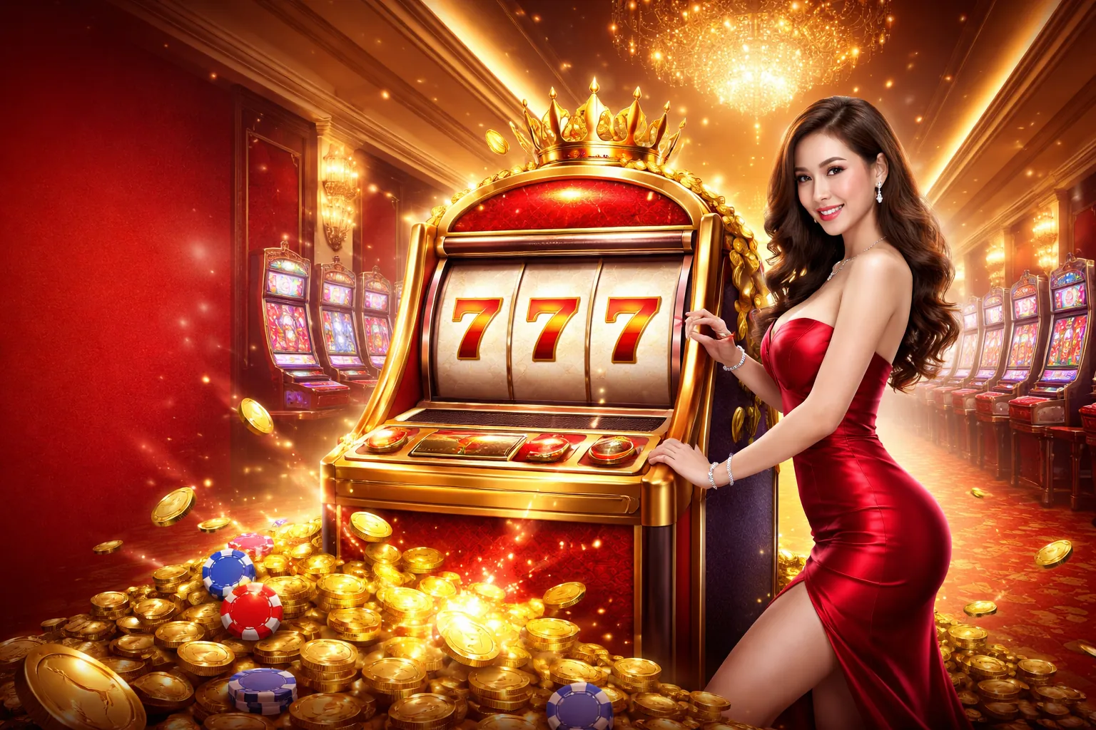 Hình ảnh nền RR88 Slot với các trò chơi quay hũ sôi động